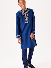 Темно-синий - Легкие брюки Kurta (3-16лет) - Image 4 of 7