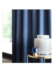 Studio G Midnight Arezzo Blackout Eyelet Curtains - Image 2 of 2