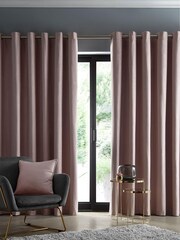 Studio G Blush Arezzo Blackout Eyelet Curtains - Image 1 of 2