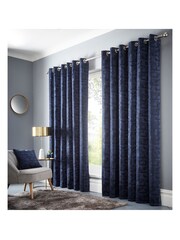 Studio G Ink Topia Eyelet Curtains - Image 1 of 2