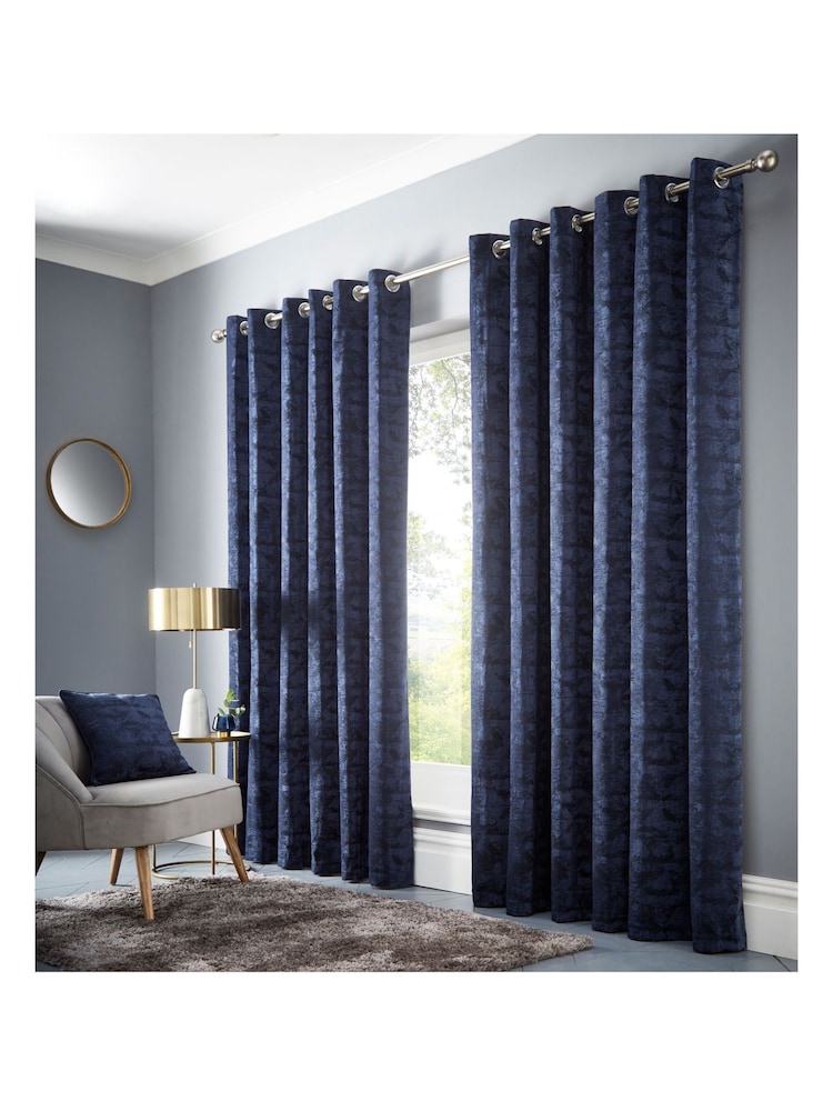 Studio G Ink Topia Eyelet Curtains - Image 1 of 2