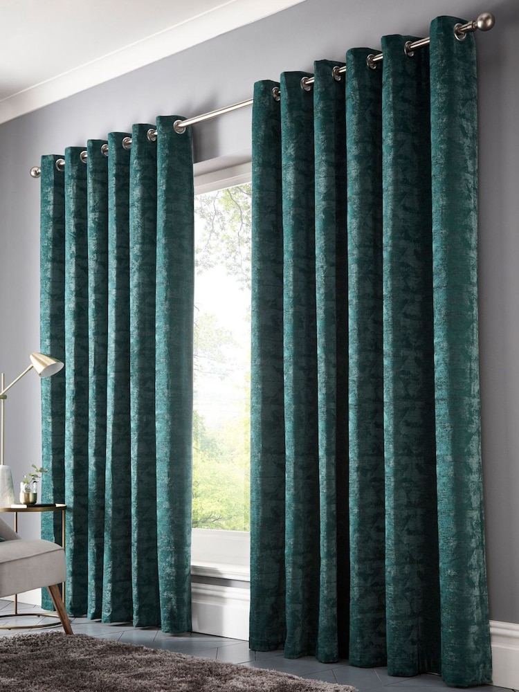 Studio G Emerald Topia Eyelet Curtains - Image 1 of 2