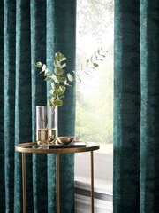 Studio G Emerald Topia Eyelet Curtains - Image 2 of 2