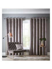 Studio G Mink Navarra Eyelet Curtains - Image 1 of 2