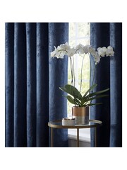 Studio G Indigo Navarra Eyelet Curtains - Image 2 of 2