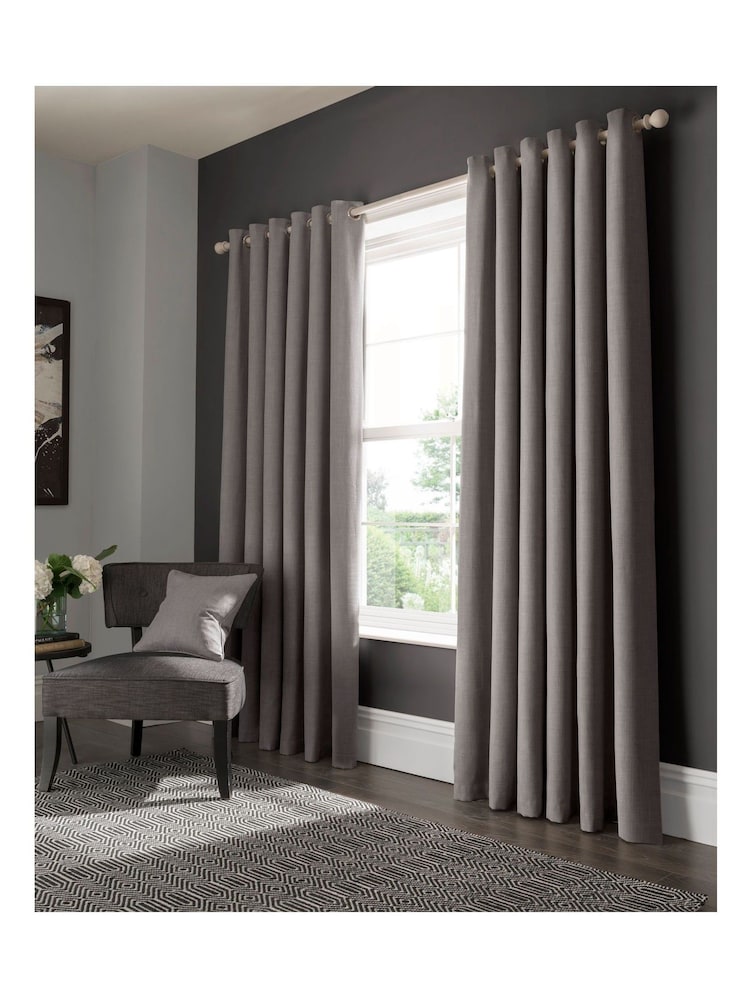 Studio G Grey Elba Eyelet Curtains - Image 1 of 1