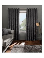 Studio G Smoke Naples Eyelet Curtains - Image 1 of 1