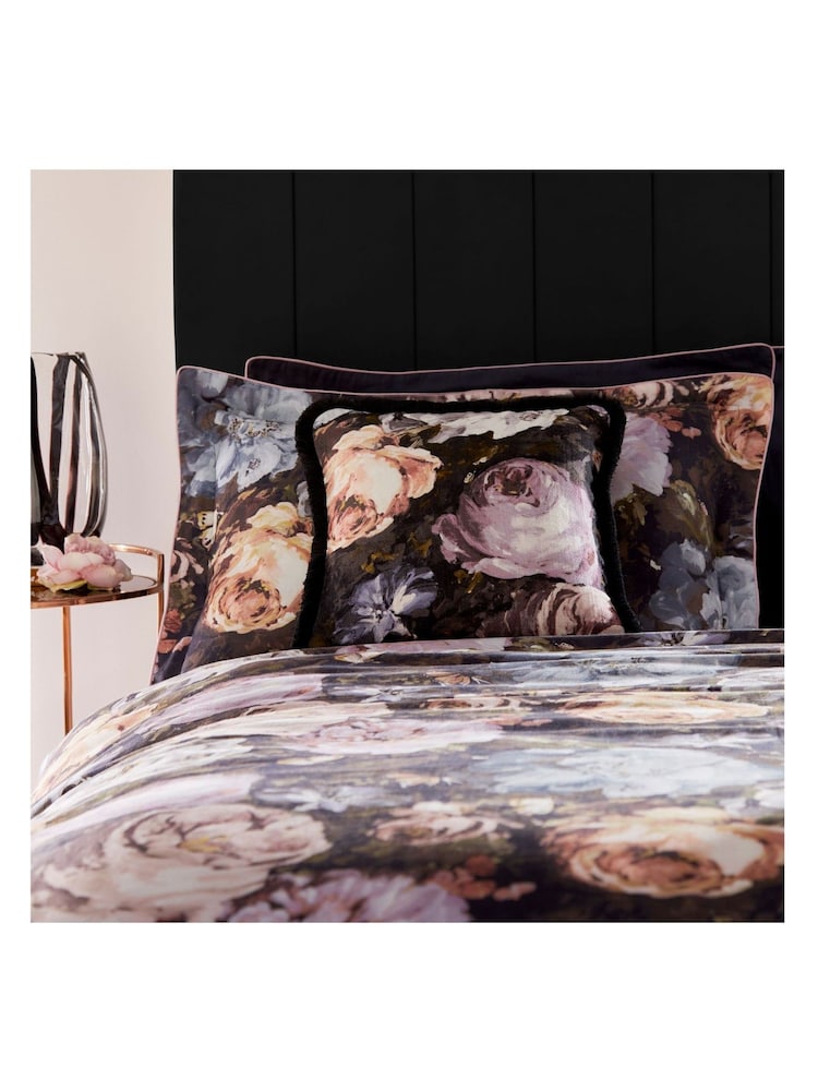 Clarke & Clarke Pink Floretta Cushion - Image 1 of 3