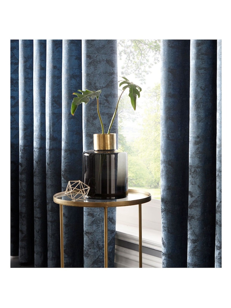 Studio G Teal Blue Topia Eyelet Curtains - Image 2 of 2