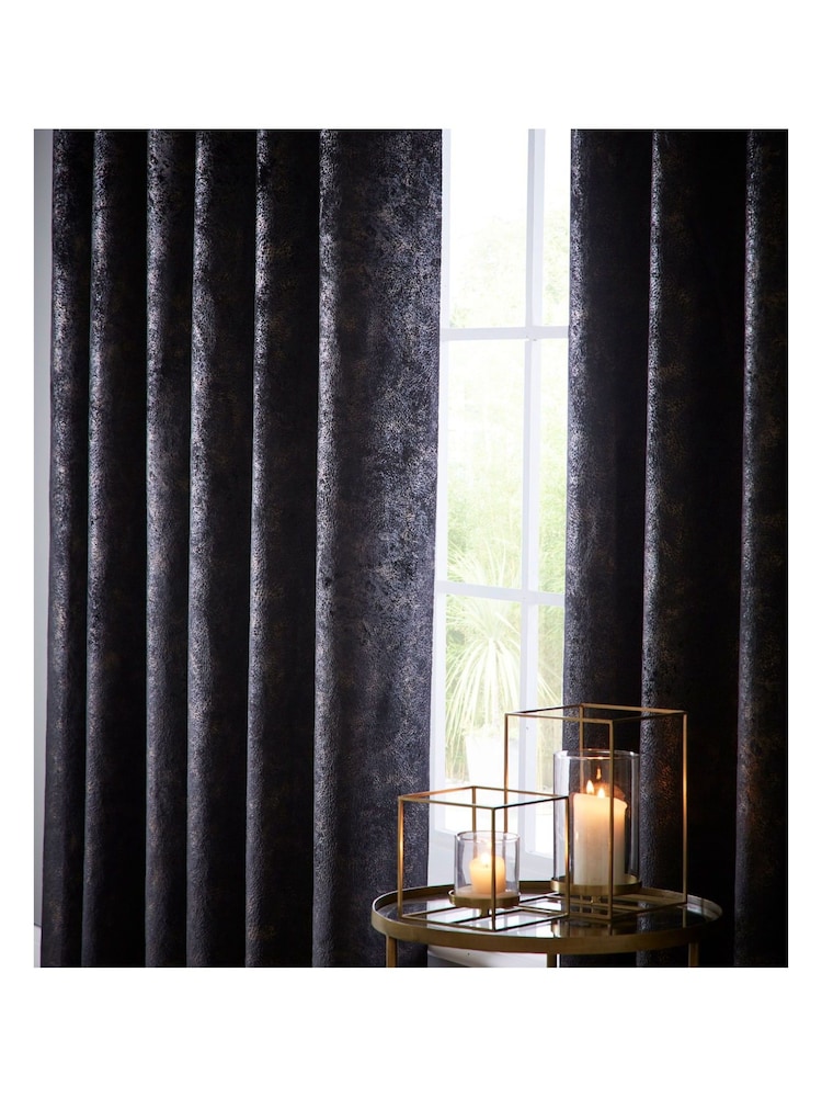Studio G Ebony Navarra Eyelet Curtains - Image 1 of 1