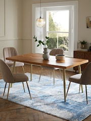 Navy Blue Mica Abstract Rug - Image 1 of 6