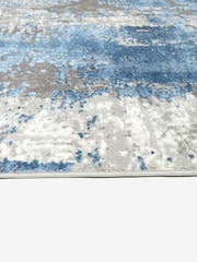 Navy Blue Mica Abstract Rug - Image 5 of 6