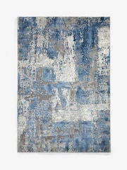 Navy Blue Mica Abstract Rug - Image 6 of 6