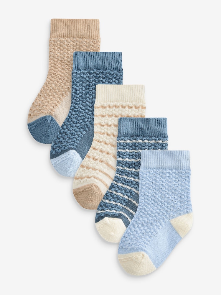 Blau/Braun - Babysocken im 5er-Pack (0 M.–2 J.) - Bild 1 von 6 Blau/Braun - Babysocken im 5er-Pack (0 M.–2 J.) - Bild 1 von 6