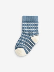 Blue/Brown Baby Socks 5 Pack (0mths-2yrs) - Image 3 of 6