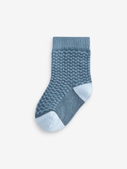Blue/Brown Baby Socks 5 Pack (0mths-2yrs) - Image 5 of 6
