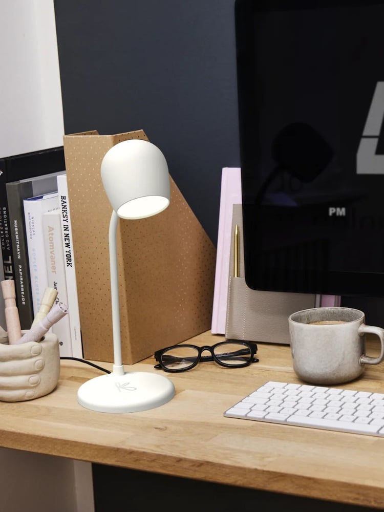 Kreafunk White Ellie Lamp Wireless Charger & Bluetooth Speaker - Image 1 of 3 Kreafunk White Ellie Lamp Wireless Charger & Bluetooth Speaker - Image 1 of 3