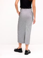 Black/White Tailored Check Column Skirt - Image 4 of 7