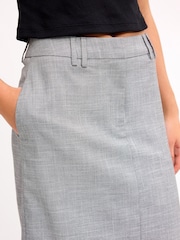 Black/White Tailored Check Column Skirt - Image 5 of 7