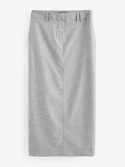Black/White Tailored Check Column Skirt - Image 6 of 7