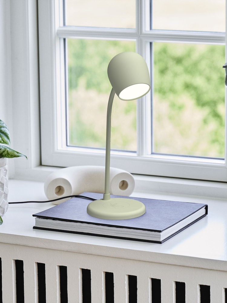 Kreafunk Dusty Olive Ellie Lamp Wireless Charger & Bluetooth Speaker - Image 1 of 3 Kreafunk Dusty Olive Ellie Lamp Wireless Charger & Bluetooth Speaker - Image 1 of 3