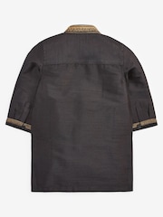 Black Regular Length Embroidered Boys Kurta (3mths-7yrs) - Image 5 of 5