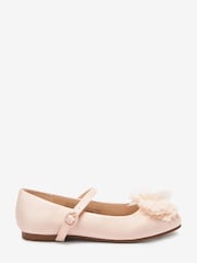 Blush Pink Stain Resistant Satin Corsage Bridesmaid Collection Occasion Mary Jane Shoes - Image 1 of 4