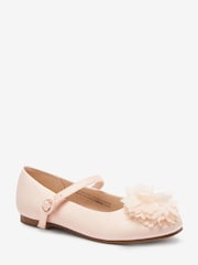 Blush Pink Stain Resistant Satin Corsage Bridesmaid Collection Occasion Mary Jane Shoes - Image 2 of 4