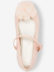 Blush Pink Stain Resistant Satin Corsage Bridesmaid Collection Occasion Mary Jane Shoes - Image 3 of 4
