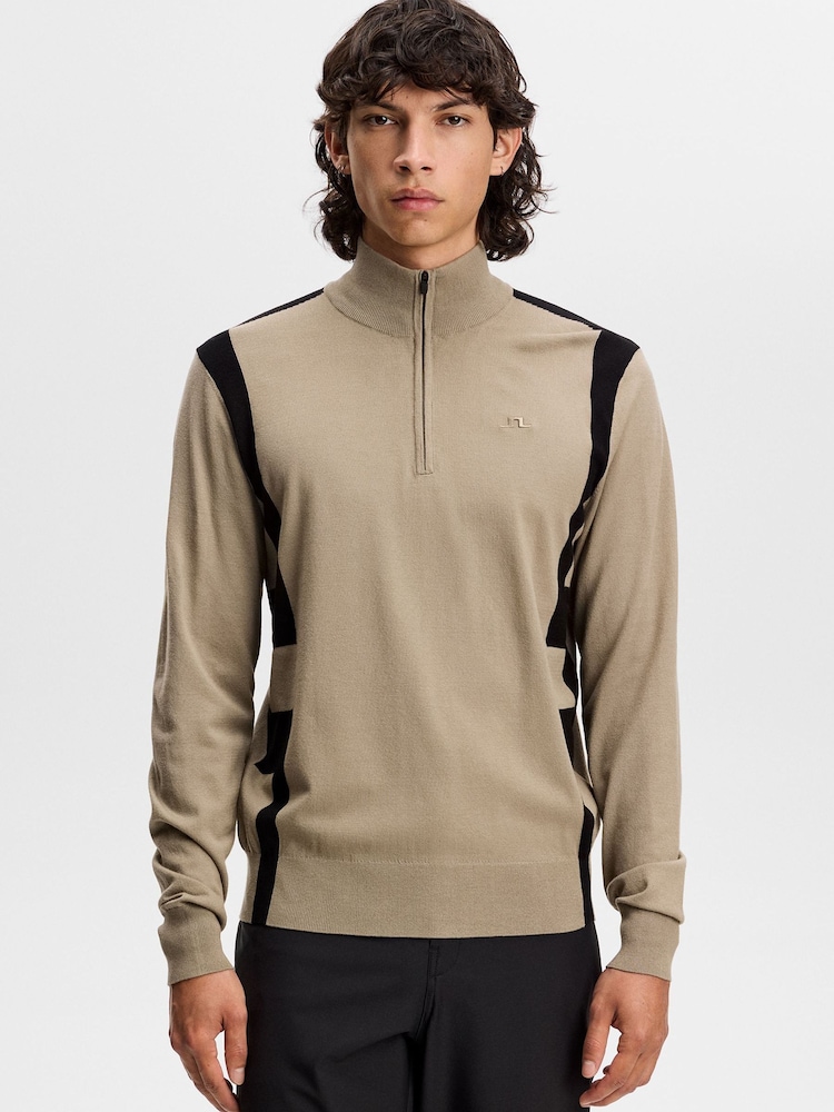 J.Lindeberg Kendrick Knitted Zip Golf Sweater - Bild 1 von 6 J.Lindeberg Kendrick Knitted Zip Golf Sweater - Bild 1 von 6