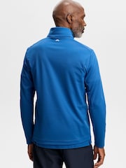 J.Lindeberg Blue Leon Quarter Zip Golf Mid Layer T-Shirt - Image 2 of 5