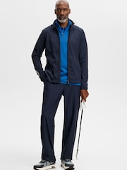 J.Lindeberg Blue Leon Quarter Zip Golf Mid Layer T-Shirt - Image 4 of 5