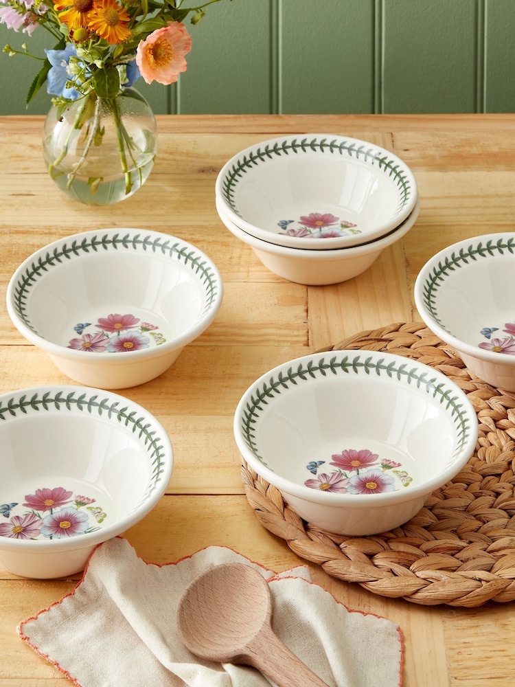 Portmeirion Set of 6 Multi Botanic Garden Oatmeal Cereal Bowls Cosmos - Image 1 of 2 Portmeirion Set of 6 Multi Botanic Garden Oatmeal Cereal Bowls Cosmos - Image 1 of 2
