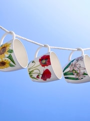 Portmeirion Multi Botanic Garden Set of 6 Bloom Latte Mugs - Image 3 of 4