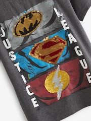Темно-серый Серый League Justice - Футболка с лицензионным принтом пайеток (3-16лет) - Image 4 of 4