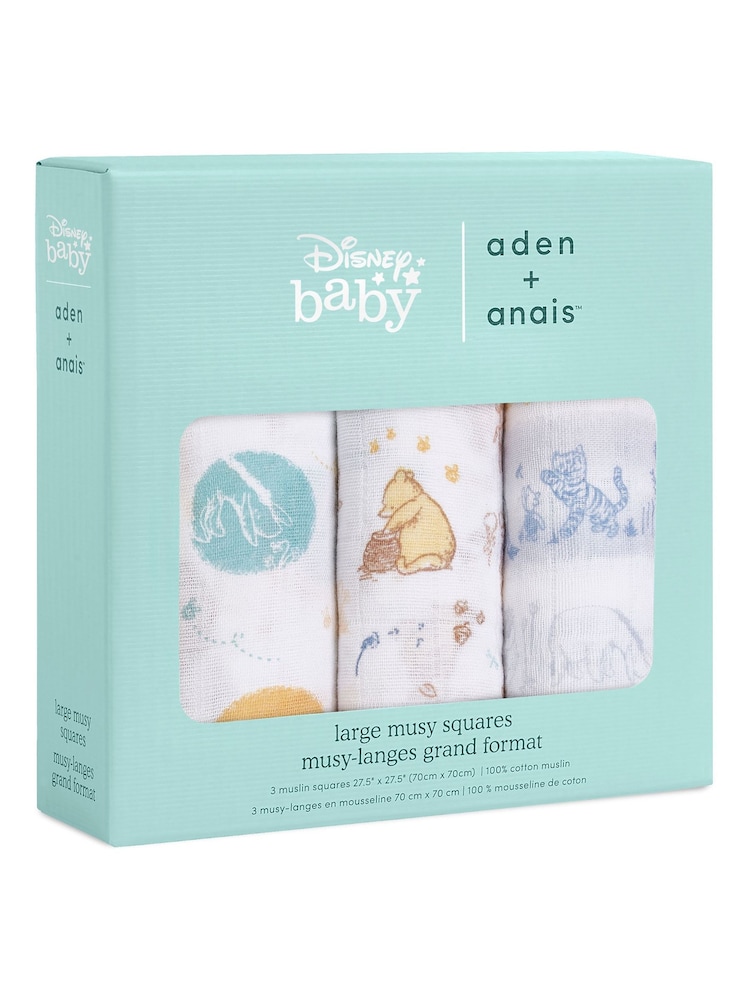 Винни в лесу - Aden + Anais 100% Хлопковые квадраты из муслина 3 Набор - Изображение 1 2