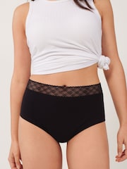 Black Full Brief Medium Flow Period Knickers 2 Pack - Image 6 of 10