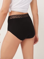 Black Full Brief Medium Flow Period Knickers 2 Pack - Image 7 of 10