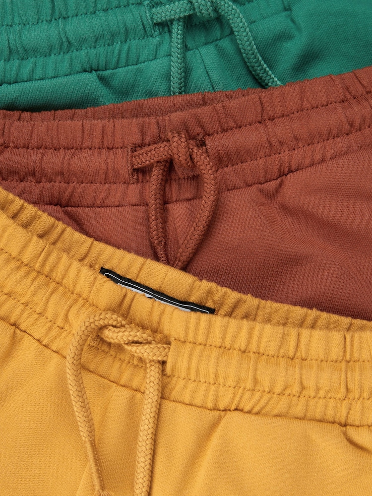 Green/Yellow/Orange Jersey Shorts 3 Pack (3mths-7yrs) - Image 5 of 6