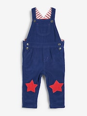 Boden Blue Jersey Lined Cord Dungarees - Image 1 of 1