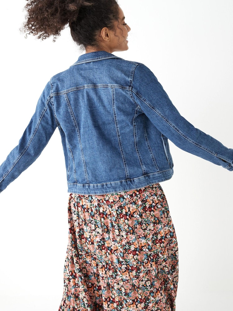 Mid Blue Fuller Bust Denim Jacket - Image 2 of 5 Mid Blue Fuller Bust Denim Jacket - Image 2 of 5