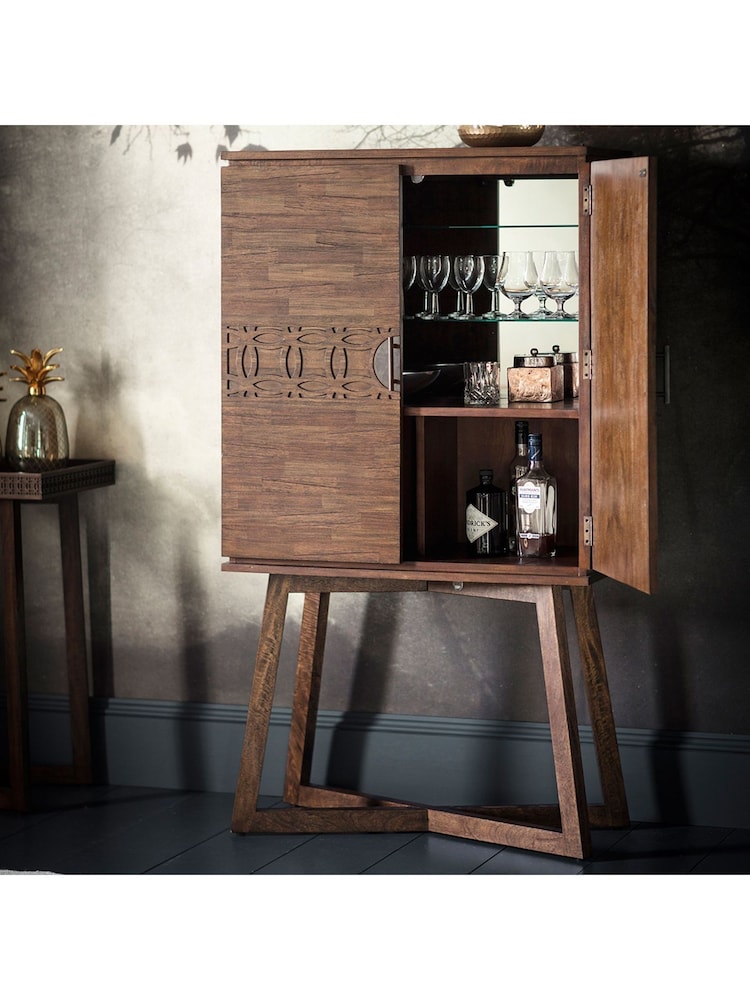 Gallery Home Brown Norfolk Brown Drinks Cabinet - Image 2 of 3