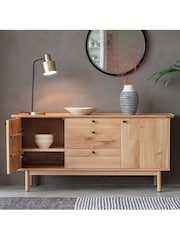 Gallery Home Natural Columbia 2 Door 3 Drawer Sideboard - Image 2 of 3