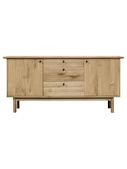 Gallery Home Natural Columbia 2 Door 3 Drawer Sideboard - Image 3 of 3