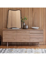 Gallery Home Natural York 2 Door 3 Drawer Sideboard - Image 1 of 3