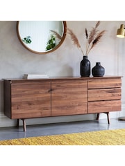 Gallery Home Brown York Walnut 2 Door 3 Drawer Sideboard - Image 1 of 2