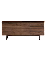 Gallery Home Brown York Walnut 2 Door 3 Drawer Sideboard - Image 2 of 2