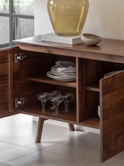 Gallery Home Brown York Walnut 2 Door 3 Drawer Sideboard - Image 3 of 3