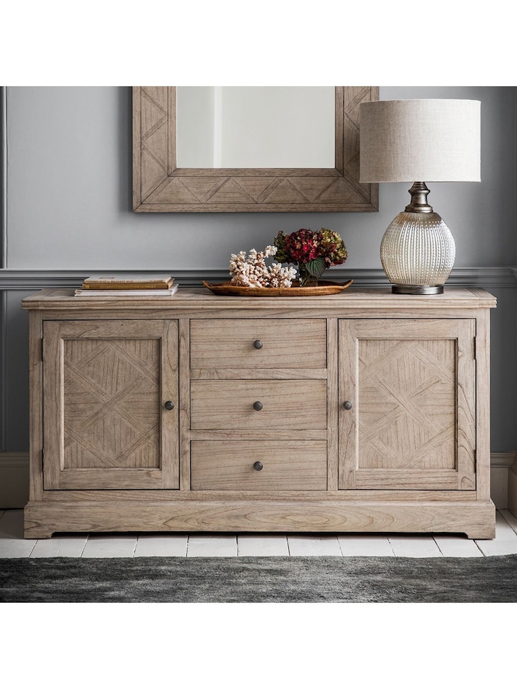Gallery Home Natural Missouri 2 Door 3 Drawer Sideboard - Image 1 of 3