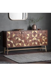 Gallery Home Brown Buffalo 3 Door Sideboard - Image 1 of 3
